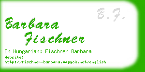 barbara fischner business card